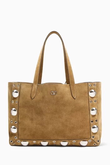 Medium Nellcôte Shopping Bag in Suede