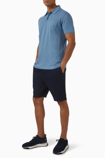 Riviera Polo Shirt in Cotton-mesh