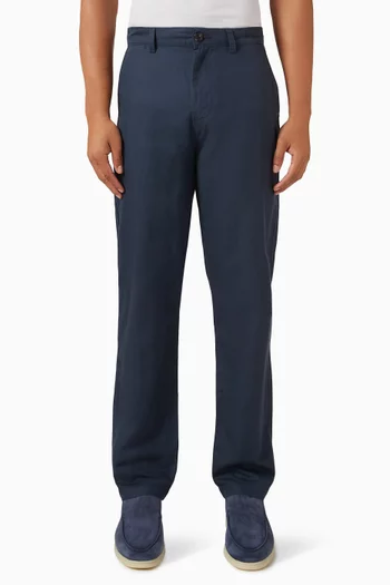 Straight-fit Pants in Linen-blend