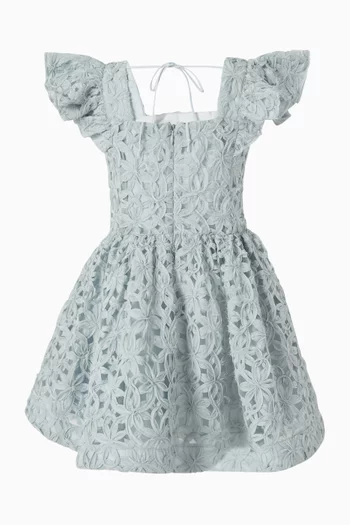 فستان سي يو بأكمام فراشة