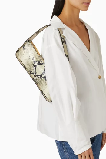 Lori Baguette Bag in Python-embossed Calfskin