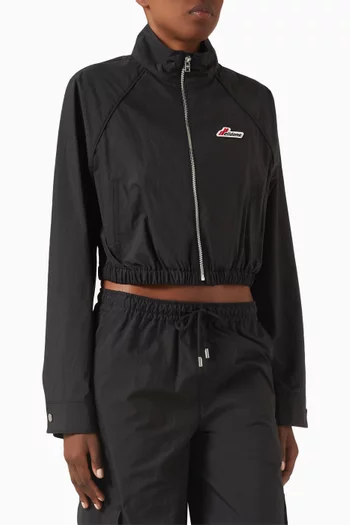 Zip-up Jacket in Cotton-blend