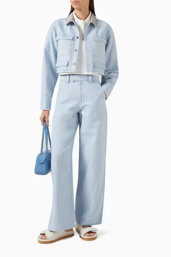 Cropped Pocket Shirt in Cotton