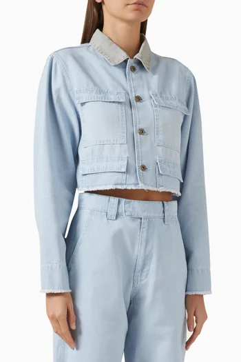 Cropped Pocket Shirt in Cotton