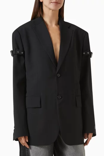 Single-breasted Belted Blazer