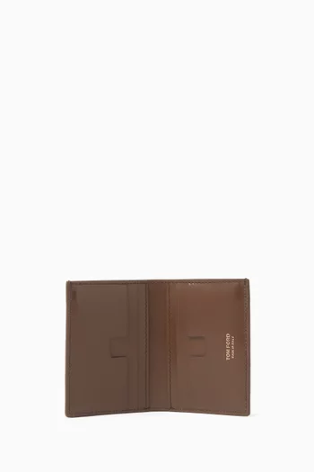 Bifold Card Case in Lizard-embossed Leather