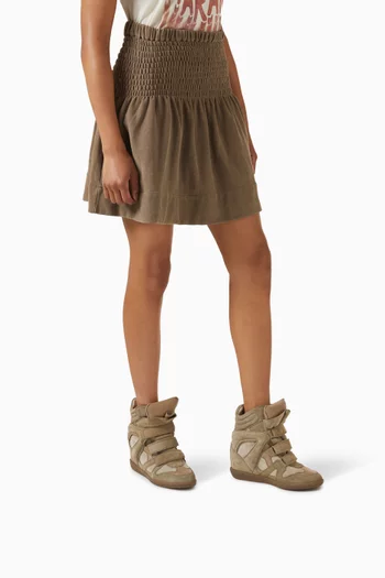 Bekett Wedge Sneakers in Leather & Suede