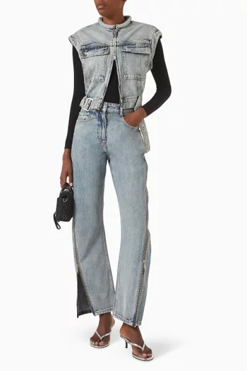 Curved Zip-hem Jeans