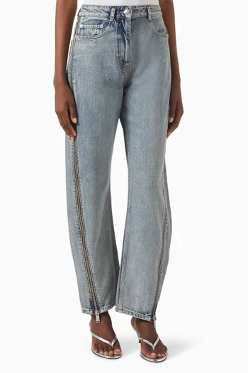 Curved Zip-hem Jeans