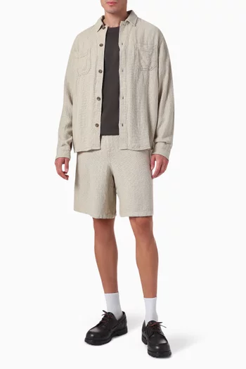 Johnny Casual Shorts in Slub Twill
