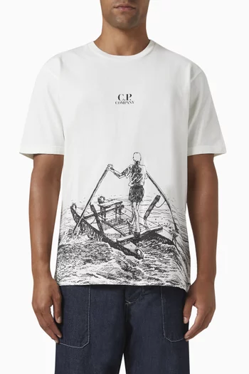 Man in the Sea T-shirt in Cotton
