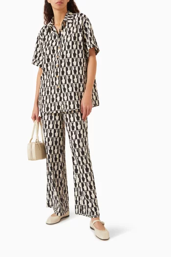 Gianna Printed Shirt & Pants Set