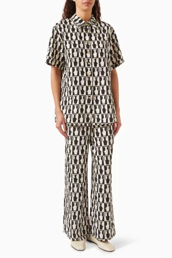 Gianna Printed Shirt & Pants Set