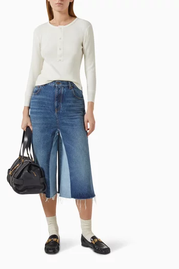 Henley Knit Top in Cotton