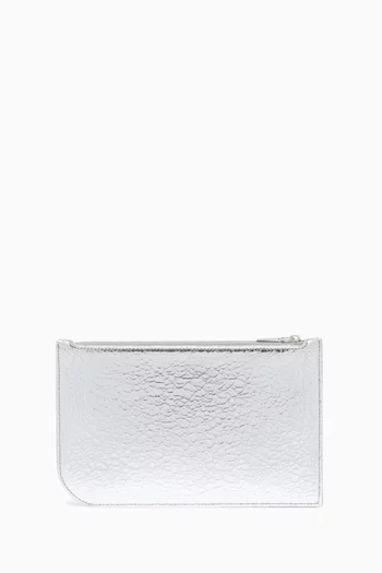 Sling Pouch in Crackled Metallic Suede