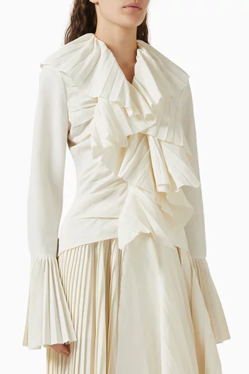 Plissé Blouse in Viscose Blend