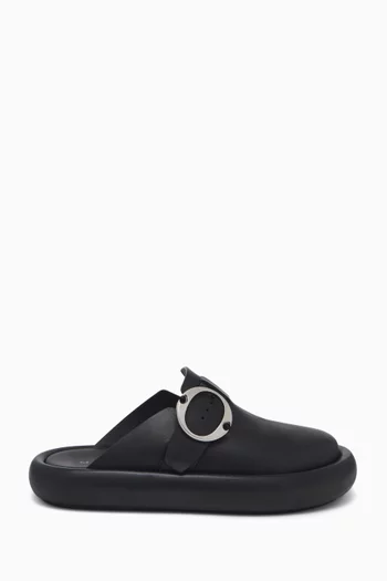 Arc Clog Mules in Smooth Leather