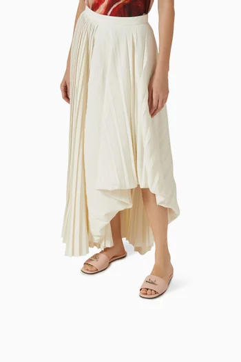 T-Bar Slide Sandals in Leather
