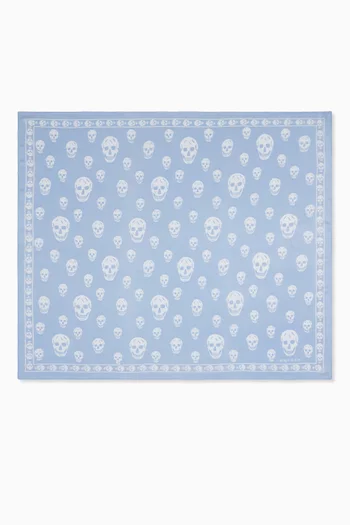 Skull-print Foulard in Silk-chiffon