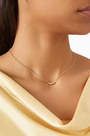 Mini Warrior Diamond Necklace in 18kt Yellow Gold