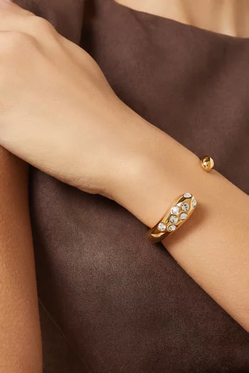Gana Crystal Bracelet in Brass