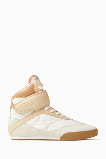 Kick High-top Sneakers in Suede & Leather