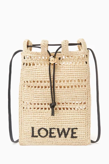 حقيبة بتصميم جيب برباط تضييق خوص لويفي × بولا ايبيزا