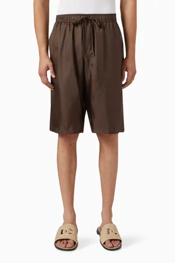 Bermuda Shorts in Silk-twill