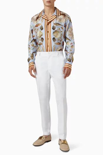 Maiolica Shell-print Shirt in Silk