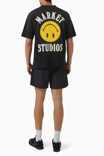 Smiley Lock-up T-shirt in Cotton