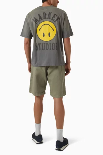 Smiley Lock-up T-shirt in Cotton