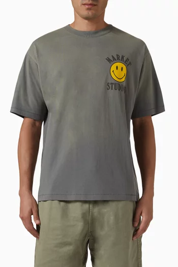 Smiley Lock-up T-shirt in Cotton