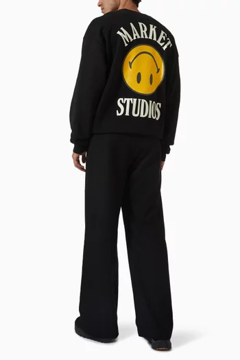 Smiley Lock-up Sweatshirt in Cotton