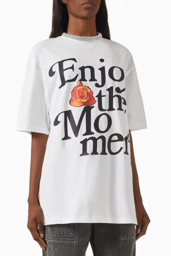 Enjoy The Moment T-shirt in Cotton