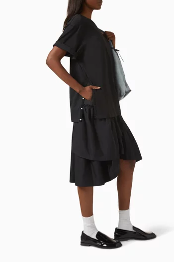 Oversized T-shirt Combo Dress in Cotton