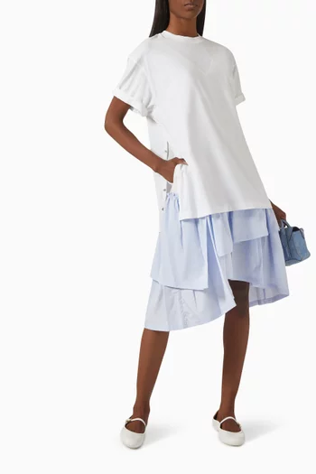 Oversize T-shirt Combo Dress in Cotton
