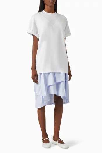 Oversize T-shirt Combo Dress in Cotton