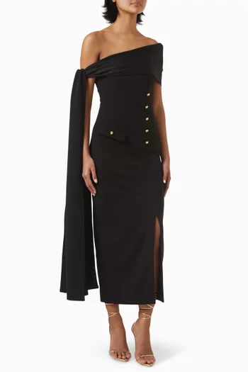 The Noir Midi Dress