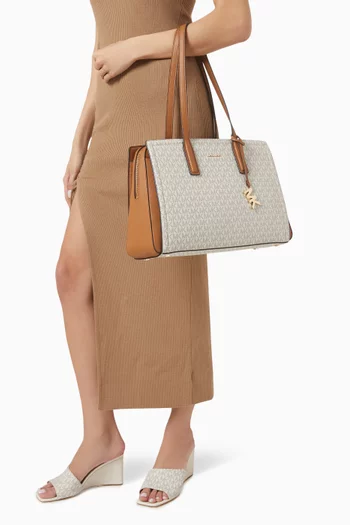 Laila Medium Tote Bag in Logo Canvas