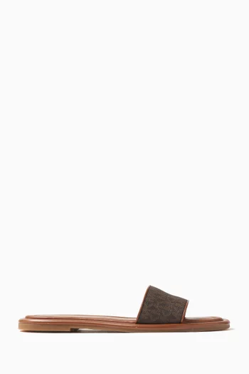 Dana Slides in Signature Logo Canvas