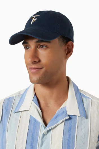 Fauna Logo-embroidered Baseball Cap in Organic Cotton-canvas