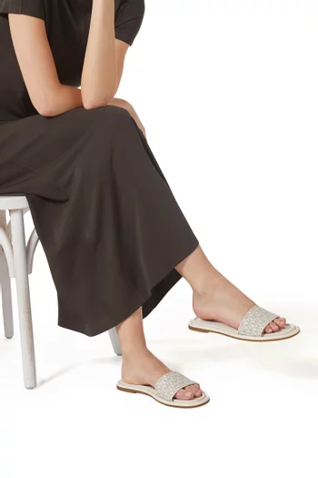 Dana Slides in Signature Logo Canvas