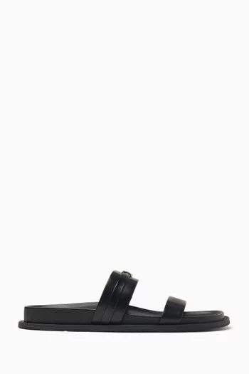 Mandy Flat Sandals in Leather