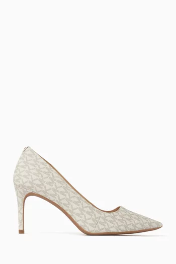 Alina 75 Flex Pumps in Logo-print Canvas