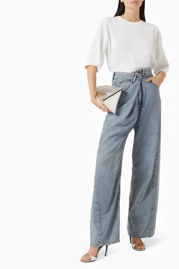 Ines Foldover Jeans in Denim