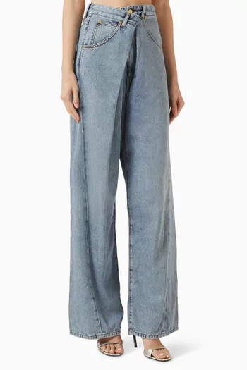 Ines Foldover Jeans in Denim