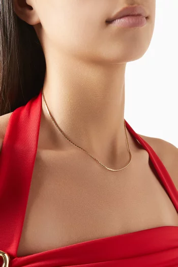 Solid Tennis Necklace in 14kt Gold