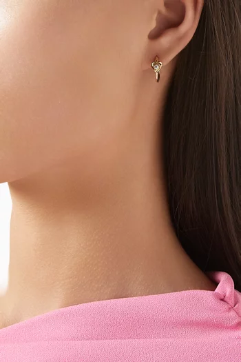 Tie The Knot Diamond Hoops in 10kt Yellow Gold