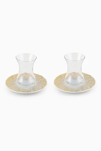 x Razan Alazzouni Tamrah Istikanah & Saucer, Set of 2