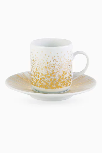 x Razan Alazzouni Dates Spread Tamrah Turkish Coffee Cups & Saucers, Set of 2